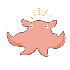 喜ぶメンダコのキャラクター