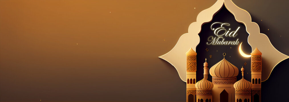 Eid Mubarak vector art with copy space | Eid special banners for fb | Banners | Facebook covers | Generative Ai | Happy Eid-ul-Fitr | Happy Eid-ul-Adha |  Happy Eid | Islamic Holy Festival