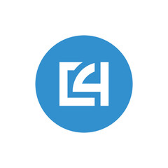 C4 initial letter logo design template vector