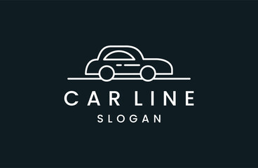 Car Logo Design. vector logo design template line art icon .