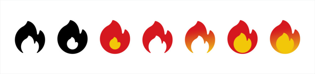 fire flame icon. balefire symbol. fire, heat or spicy signs, vector illustration
