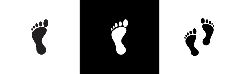 Fototapeta na wymiar foot print icon. human footprint symbol. Human foot, barefoot, imprint signs, vector illustration
