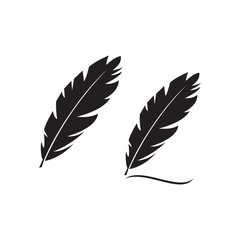 Feather set vector icon illustration sign
