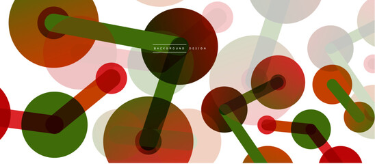 Abstract background. Round dots connected by lines. Trendy techno business template for wallpaper, banner, background or landing