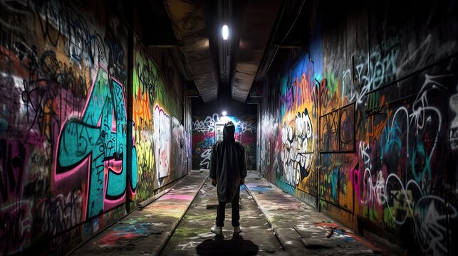 graffiti on the wall Generative Ai
