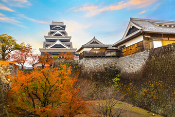 Kumamoto, Japan - Nov 23 2022: Kumamoto Castle's history dates to 1467. In 2006, Kumamoto Castle was listed as one of the 100 Fine Castles of Japan by the Japan Castle Foundation