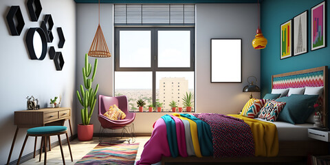 boho bedroom mockup, bedroom background mockup, luxury bedroom mockup, bedroom pictures mockup, bohemian bedroom mockup, cozy boho bedroom mockup, boho chic bedroom mockup, generative ai