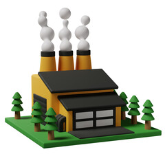 Factory 3d illustration