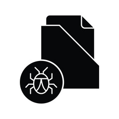 Document file bug icon design. isolated on white background. vector illustration