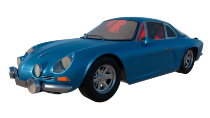 Luxury car city tourism transport 1970s 1- Perspective F view png 