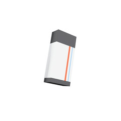 Eraser 3D illustration, icon, HD, Premium Quality, Alpha Background
