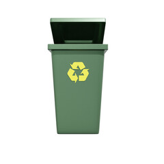 Rubbish bin, trash can 3D illustration, icon, Several View Pack Render, HD, Premium Quality, Alpha Background, PSD Format