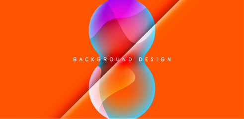 Spheres and circles abstract background, trendy colorful design. Vector Illustration For Wallpaper, Banner, Background, Card, Book Illustration, landing page