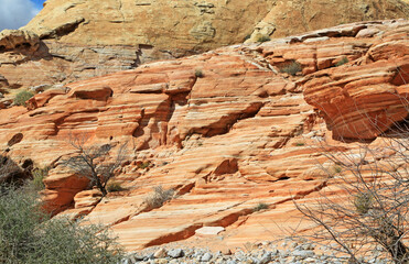Stripped cliff - Valley of Fire - Nevada