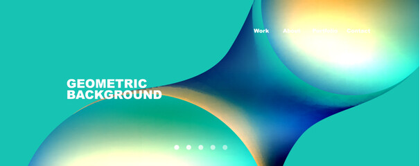 Round shapes and circles geometric abstract background. Vector Illustration For Wallpaper, Banner, Background, Card, Book Illustration, landing page