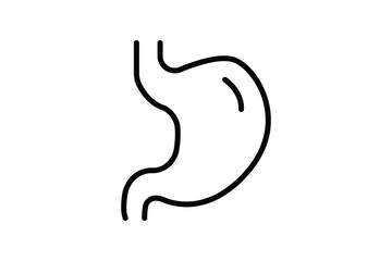 Stomach icon illustration. icon related to internal organ. Line icon style. Simple vector design editable. File EPS, SVG, PNG transparent, JPG.