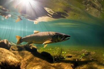 Wild Trout Underwater Generative AI