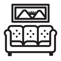 sofa line icon