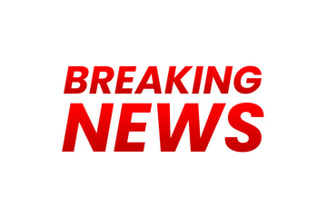 Breaking news lettering template png design element