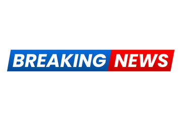 Breaking news template blue and red transparent