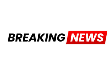 Breaking news lettering template png design element