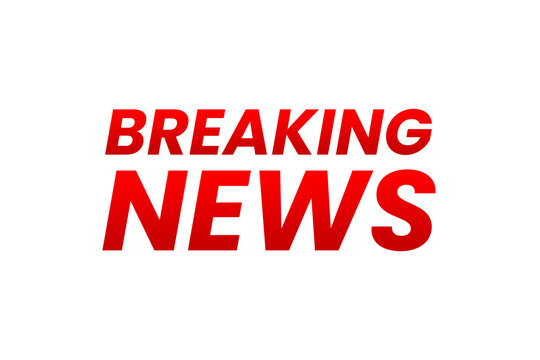 Breaking news lettering template png design element