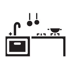 kitchen set glyph icon