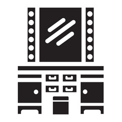 dressing table glyph icon