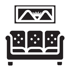 sofa glyph icon