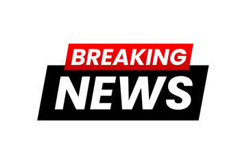 Breaking news design template red and black PNG transparent 