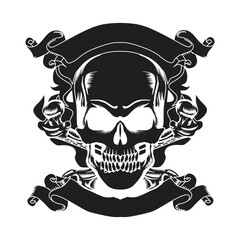 set of skull logo. icon, isolated on white background