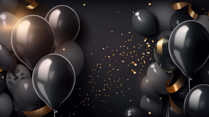 Happy birthday party congratulations ballon for background banner party Generative AI