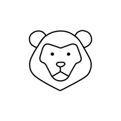 cute and adorable lion head