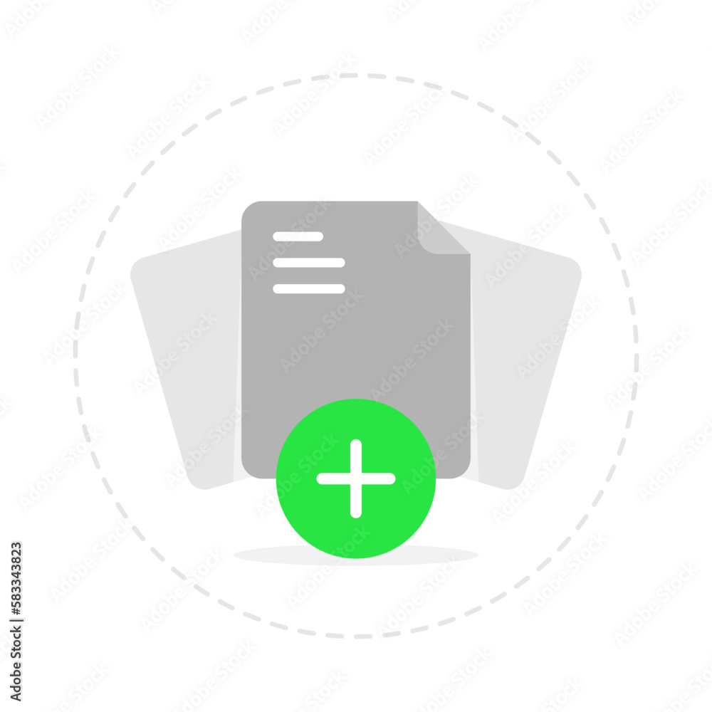 Poster add new document file, upload button concept illustration flat design vector eps10. simple and moder