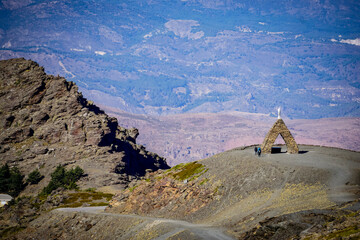 Serrano mountainous landscape of the Alpujarra of Granada