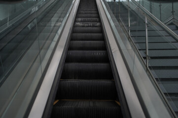 Modern escalator electronic system moving
