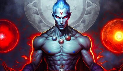 Generative AI
Spirituality, esoteric, meditation, fantasy, vampire, universe meta human god spirit, 
galaxy space background, spiritual image, design, illustration wallpaper, 
yoga, brain waves, brain