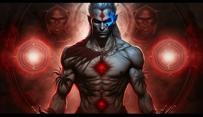 Generative AI
Spirituality, esoteric, meditation, fantasy, vampire, universe meta human god spirit, 
galaxy space background, spiritual image, design, illustration wallpaper, 
yoga, brain waves, brain