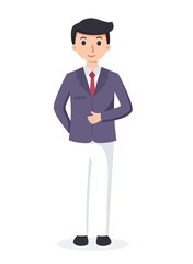 groomsmen wedding man in suit cartoon illustration