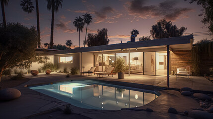 Obraz na płótnie Canvas Palm Springs Mid-Century Modern Home