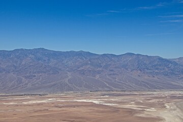 Looking over Death Valley from Dante's View in the Black Mountains, with the Panamint Range seen rising up to 11,000 feet over the opposite side of the valley