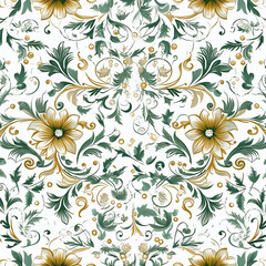Seamless Pattern Design with Flowers
