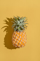 pineapple on a yellow background