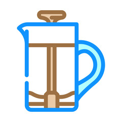 milk frother home interior color icon vector illustration