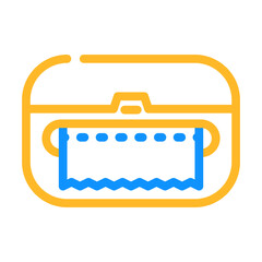 toilet paper holder home accessory color icon vector illustration