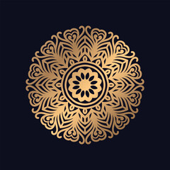 Luxury Ornamental mandala art with Background Vector Design