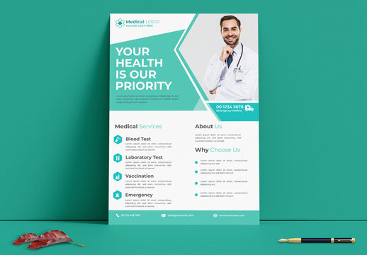 Medical Health Flyer Design Template