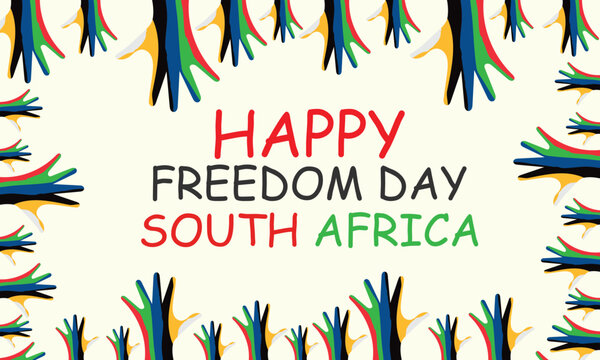 Happy South Africa Freedom Day 27 April. Template for background, banner, card, poster