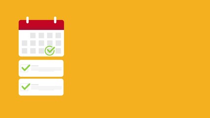 Calendar schedule task list completion