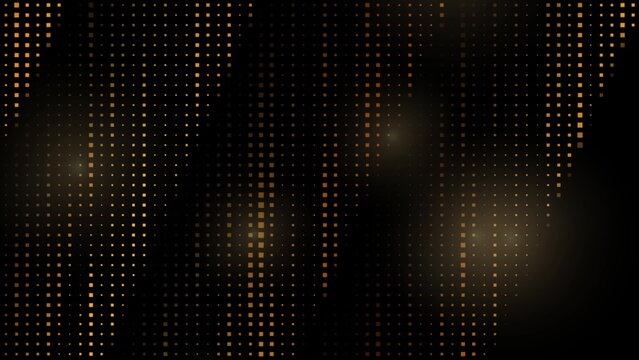 Golden dotted lines abstract tech geometric background
